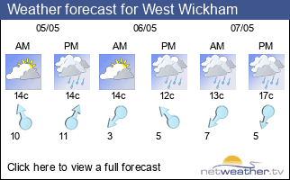 Weather forecast for West Wickham